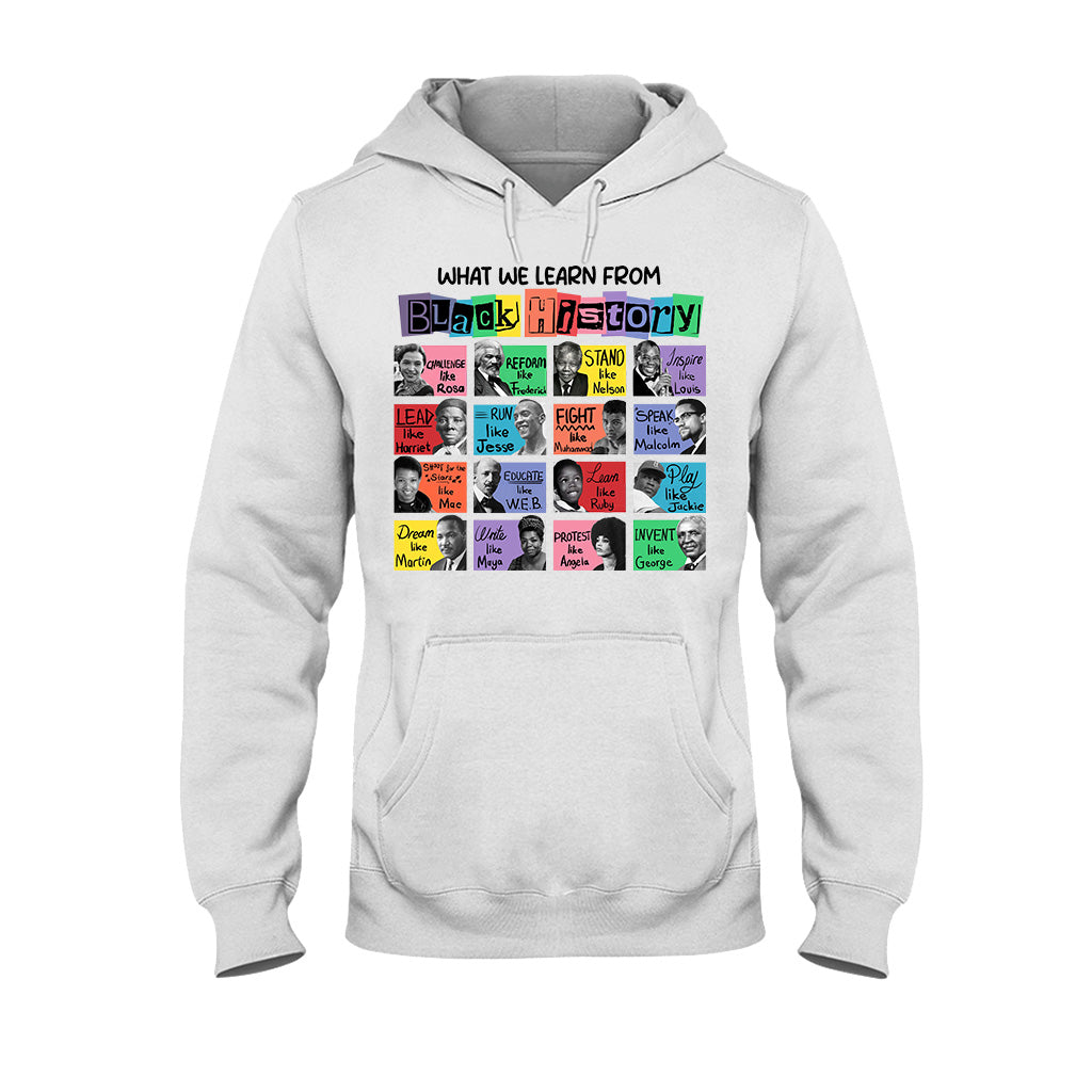 Ce que nous apprenons de l'histoire des Noirs - T-shirt et sweat à capuche afro-américain