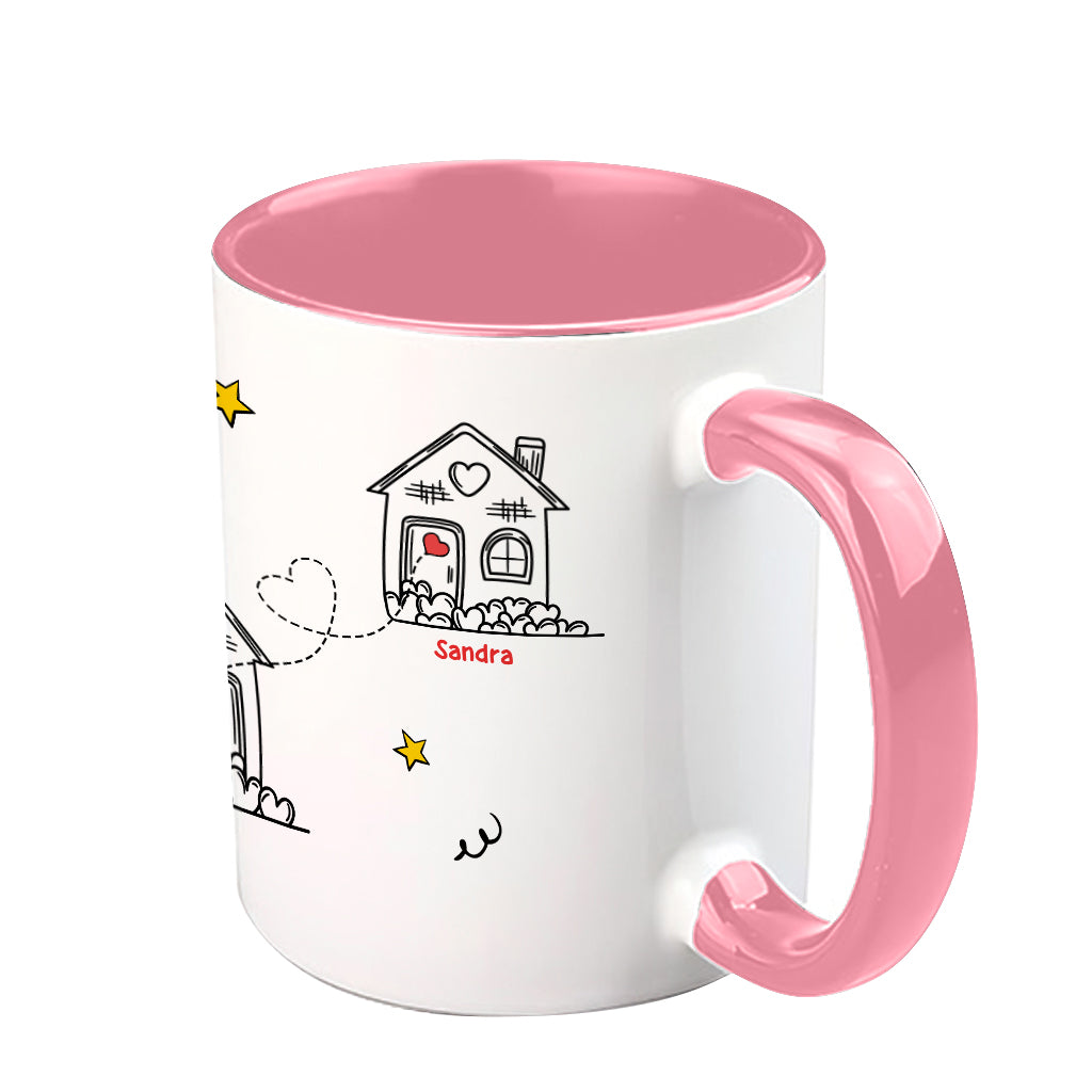 Mug personnalisé « J'aimerais qu'on habite plus près » pour ma meilleure amie