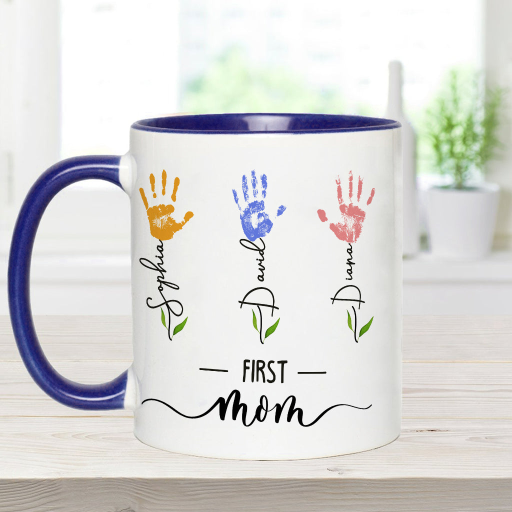 Première maman, maintenant grand-mère - Mug personnalisé « Maman »