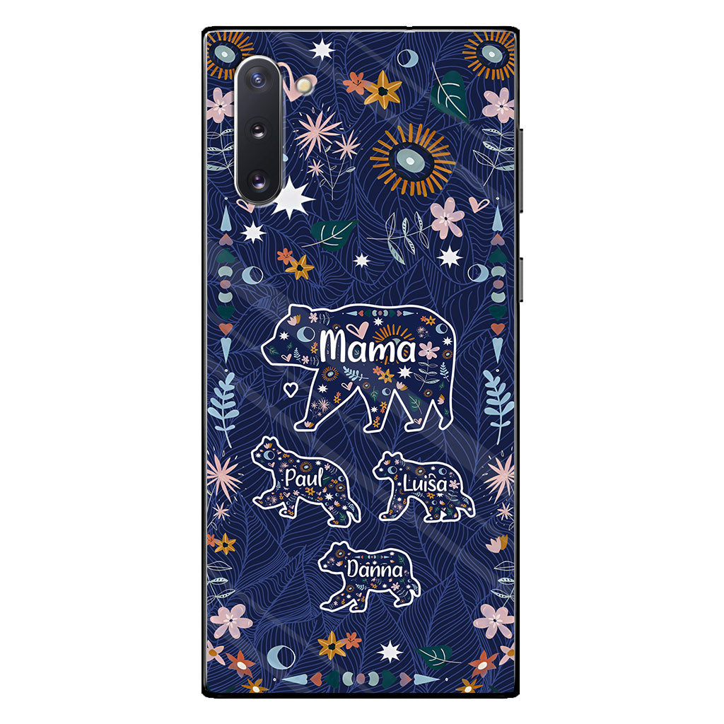 Mama Bear Floral - Personalized Mother Phone Case