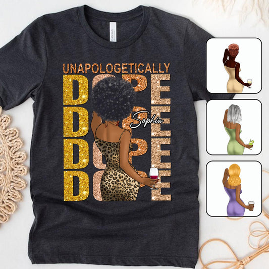 Unapologetically Dope - T-shirt et sweat à capuche personnalisés pour Afro-Américains