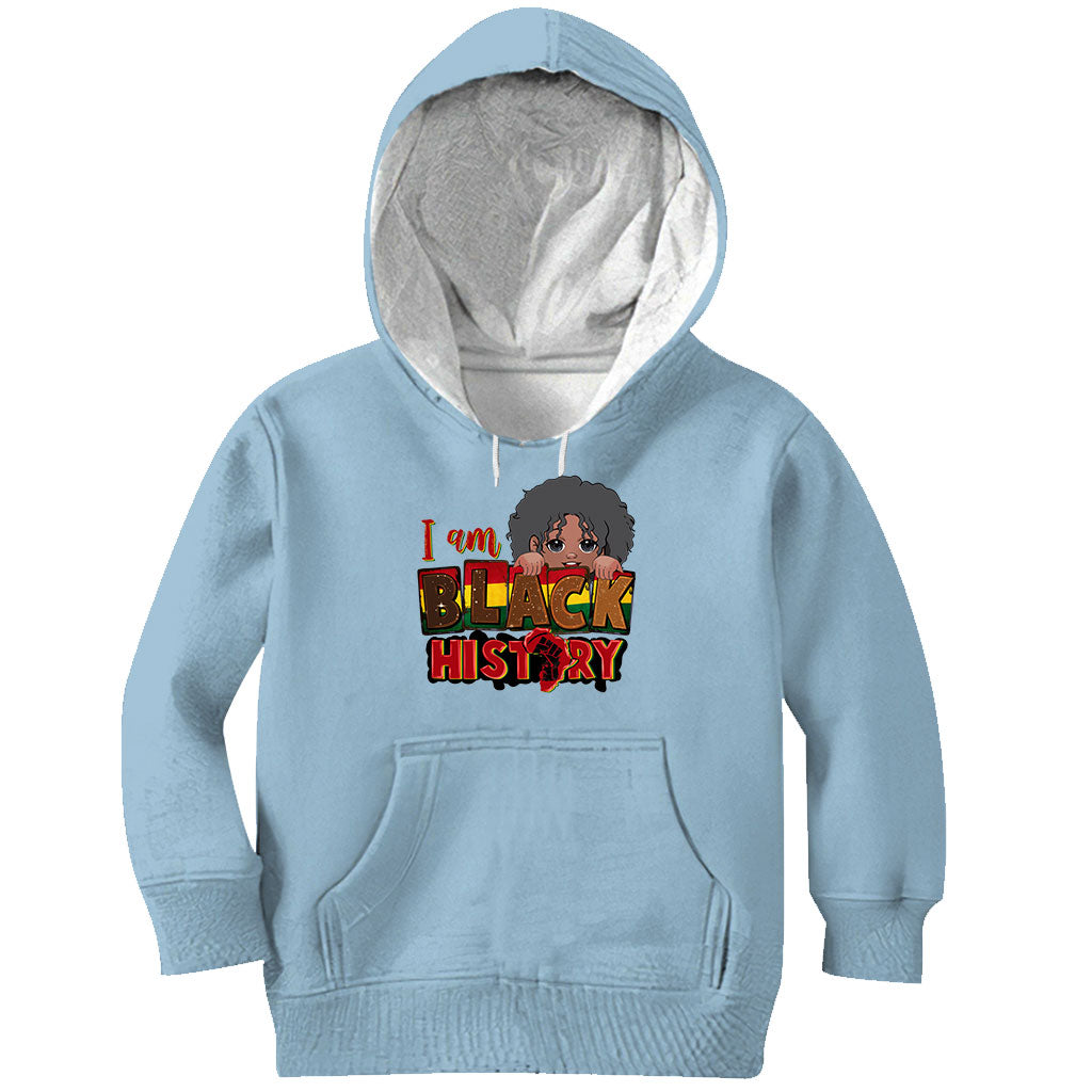 Je suis l'histoire des Noirs - T-shirt et sweat à capuche personnalisés pour Afro-Américains