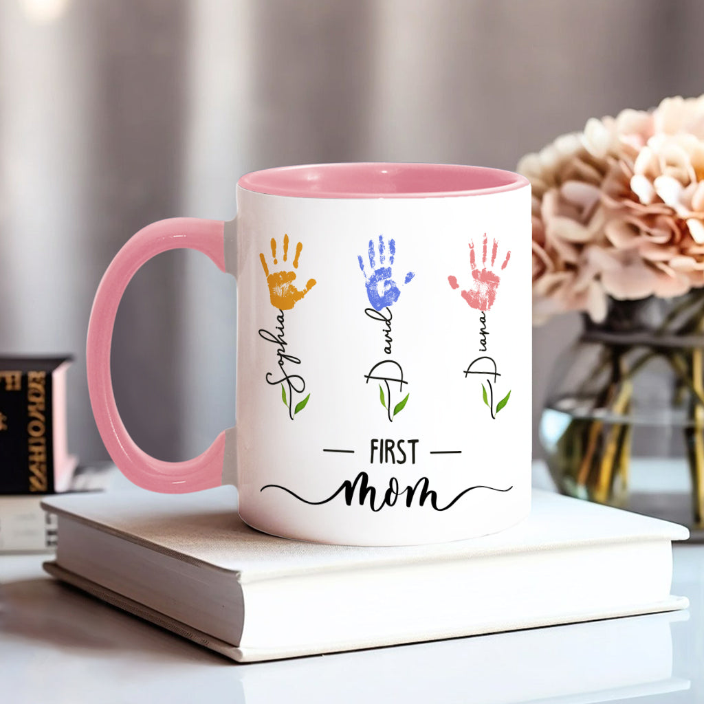 Première maman, maintenant grand-mère - Mug personnalisé « Maman »