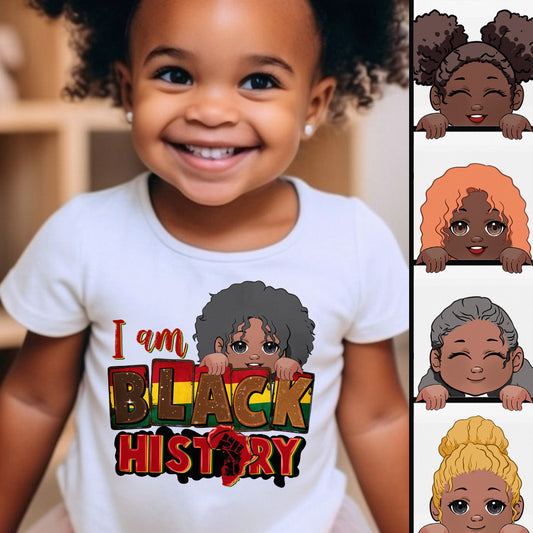Je suis l'histoire des Noirs - T-shirt et sweat à capuche personnalisés pour Afro-Américains