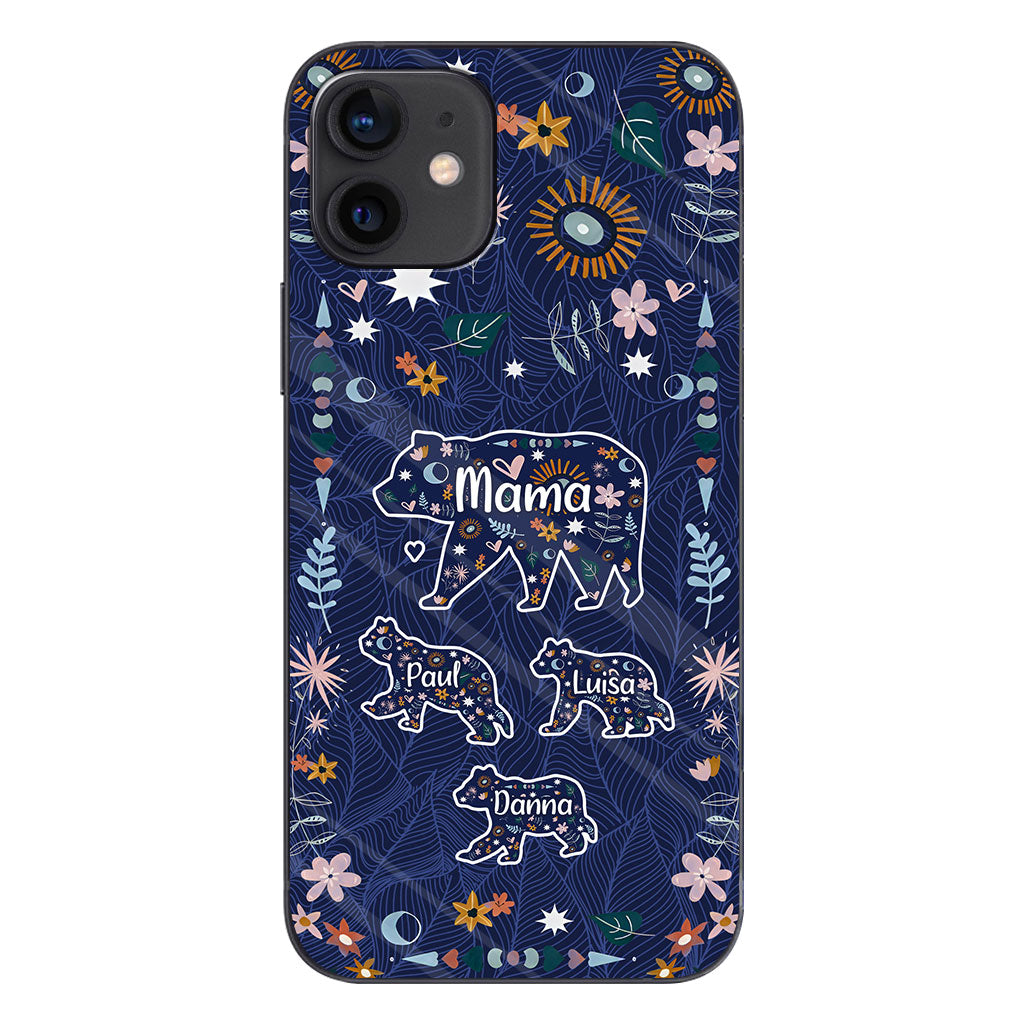 Mama Bear Floral - Personalized Mother Phone Case