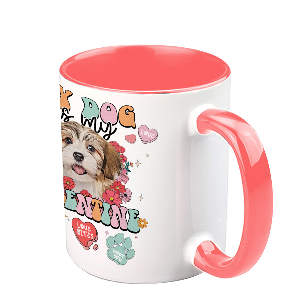 Mon chien est mon Valentin - Mug personnalisé avec motif chien