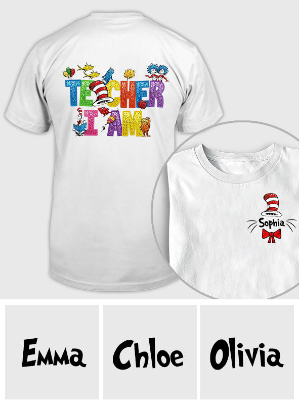 Professeur Je suis - T-shirt et sweat à capuche personnalisés Dr Seuss