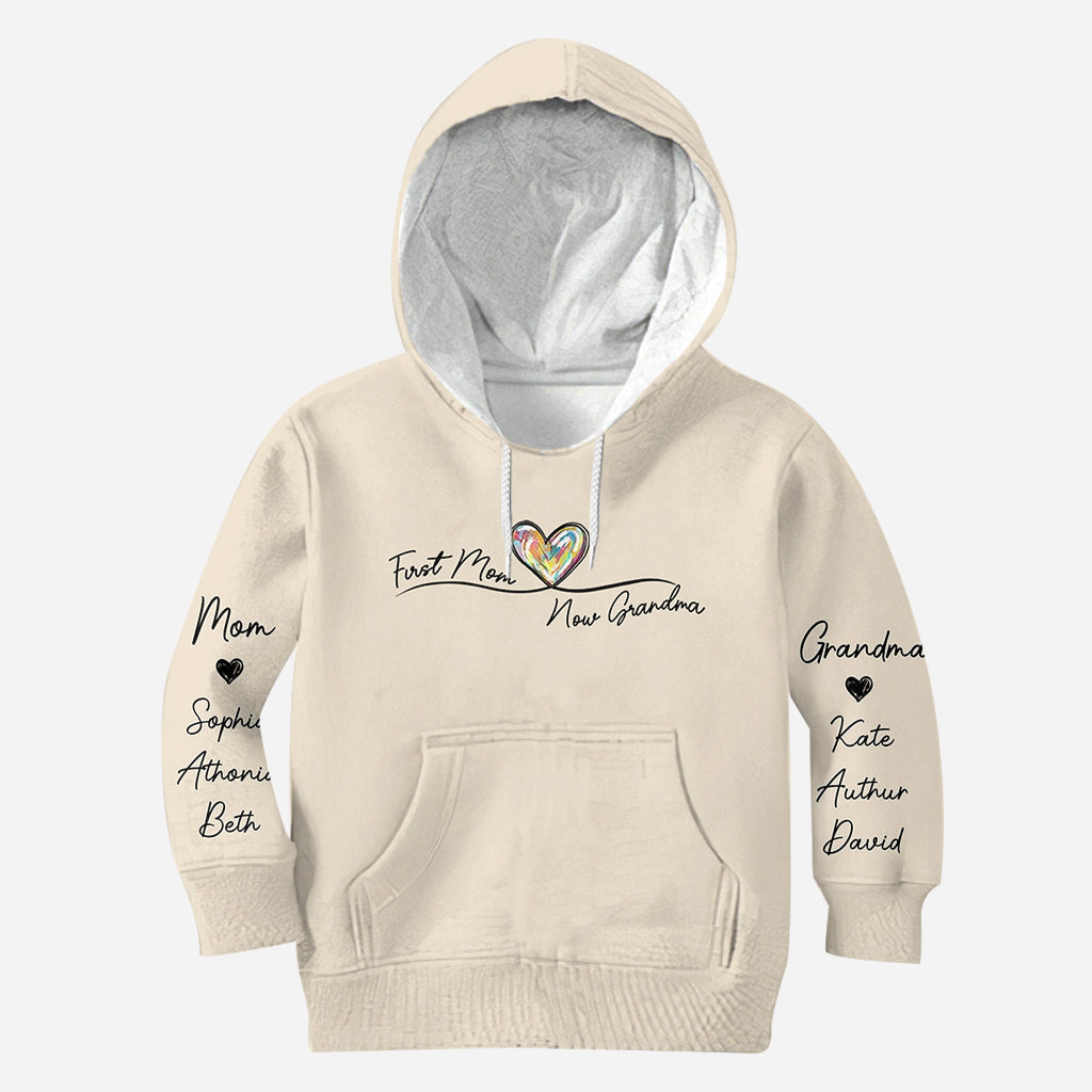 Première maman, maintenant grand-mère - T-shirt personnalisé « Grand-mère »