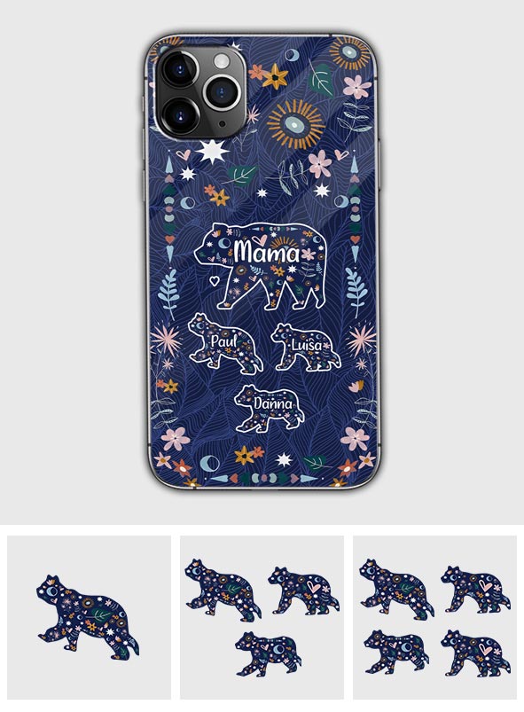 Mama Bear Floral - Personalized Mother Phone Case