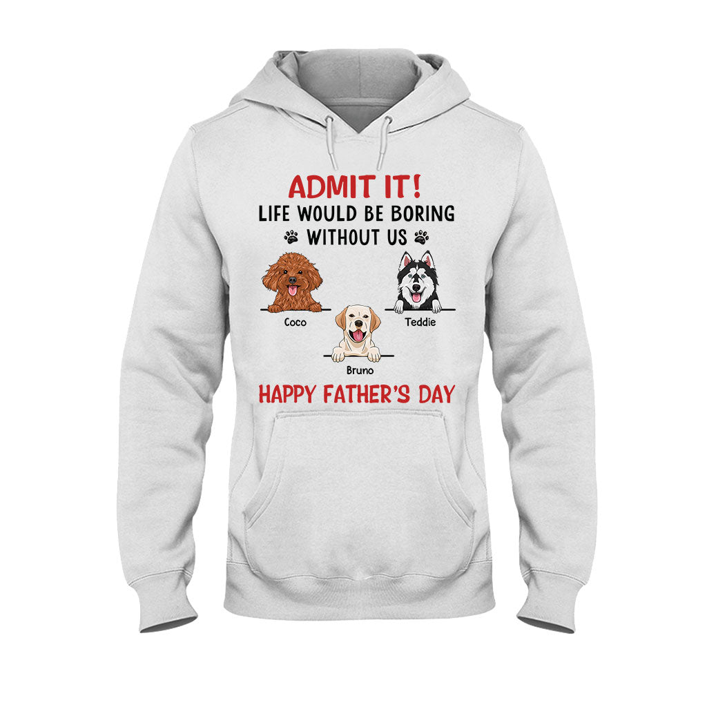 Bonne fête des pères au meilleur papa de chien ! T-shirt et sweat à capuche personnalisés pour papa.