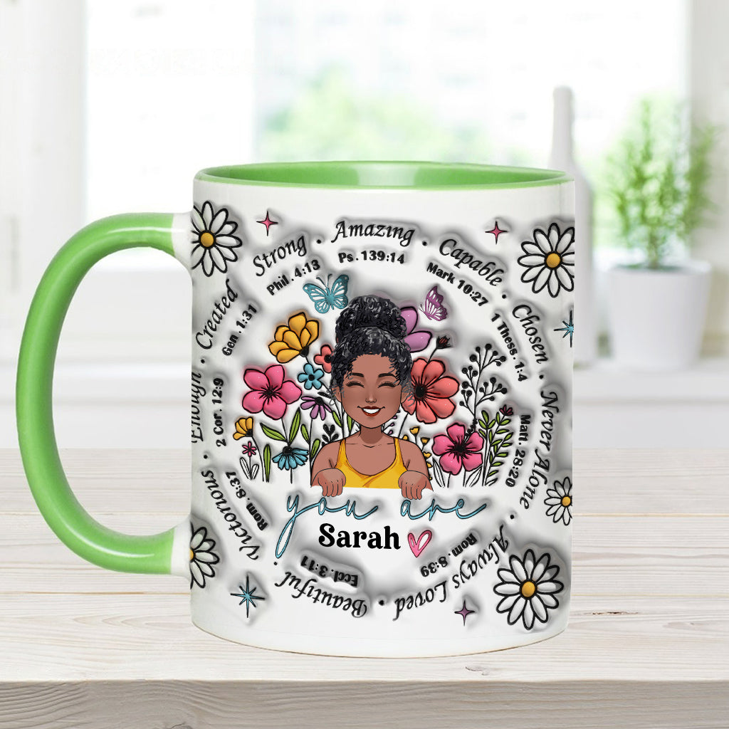 Dieu dit que tu l'es - Mug personnalisé à accent afro-américain