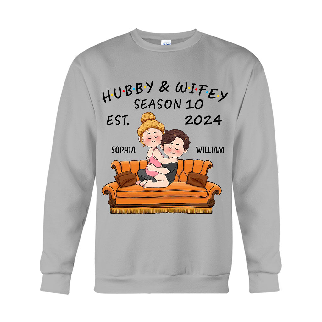 T-shirt et sweat à capuche personnalisés pour couples mari et femme