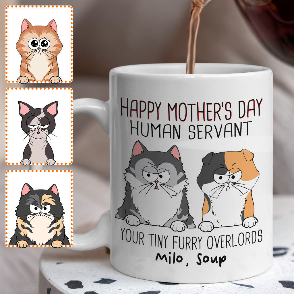 Serviteur humain Chat mignon Petit seigneur poilu - Mug chat personnalisé