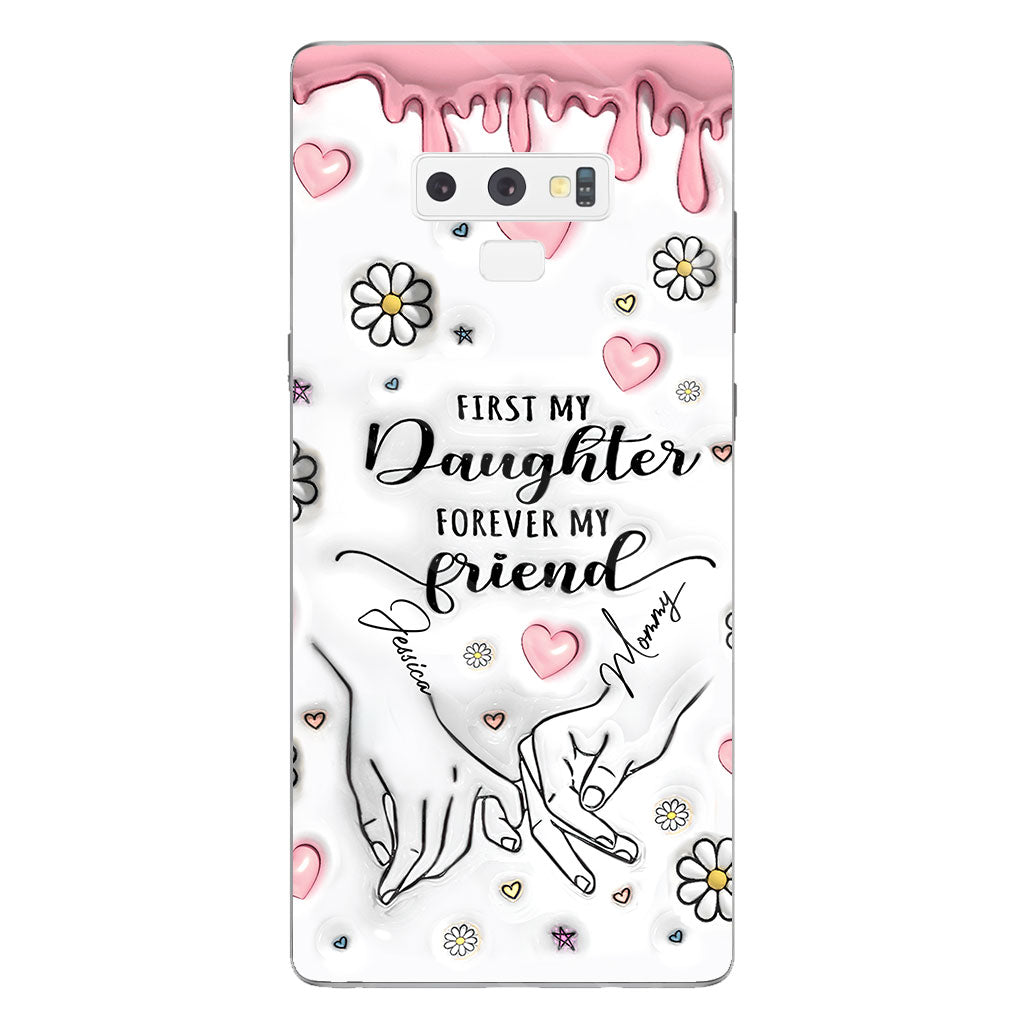 Ma mère d'abord, mon amie pour toujours - Coque de téléphone transparente personnalisée pour maman