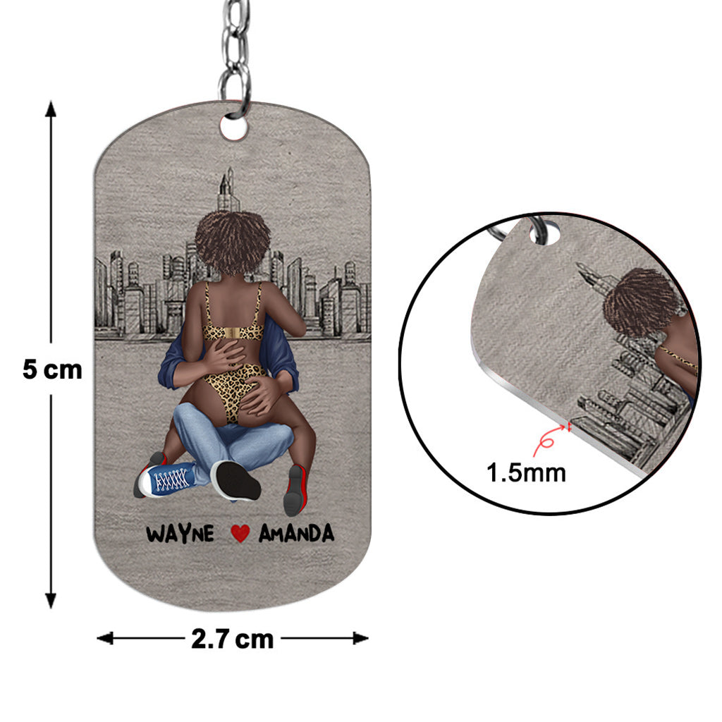 J'ai besoin de toi ce soir - Porte-clés personnalisé afro-américain en acier inoxydable