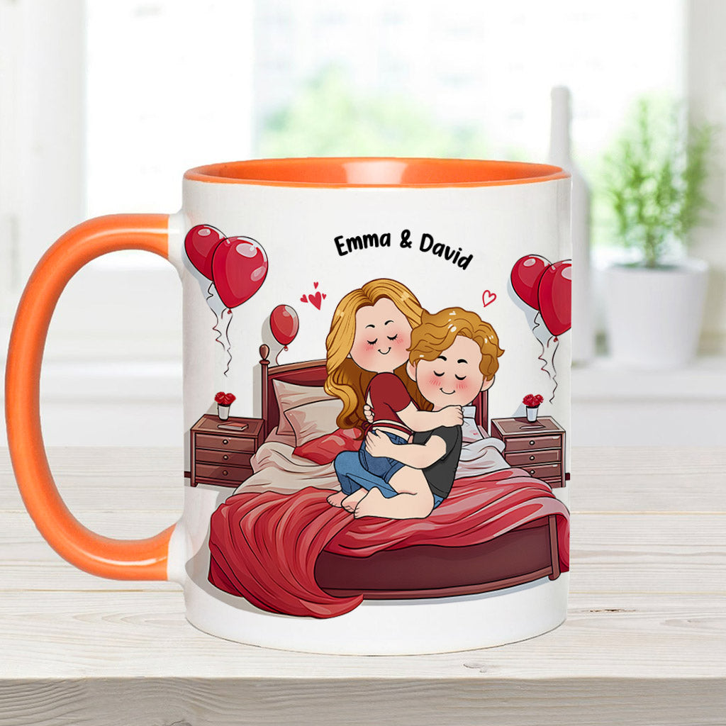 Mon endroit préféré, c'est ton énorme D en moi - Mug personnalisé pour couple