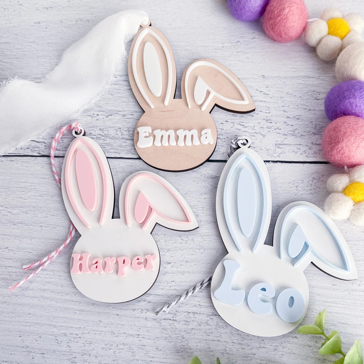 Easter Basket Tag - Personalized Easter Day Easter Basket Tag