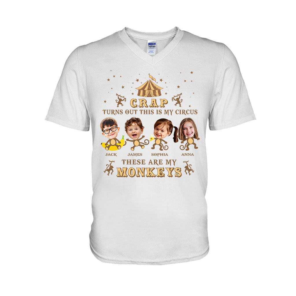 Ceci est mon cirque, ce sont mes singes - T-shirt et sweat à capuche personnalisés pour maman