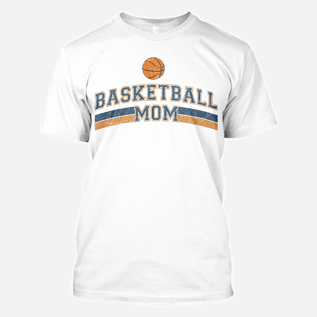 Maman de basketteur avec le nom et le numéro de son enfant - T-shirt de basket personnalisé intégral
