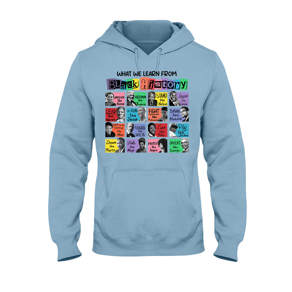 Ce que nous apprenons de l'histoire des Noirs - T-shirt et sweat à capuche afro-américain