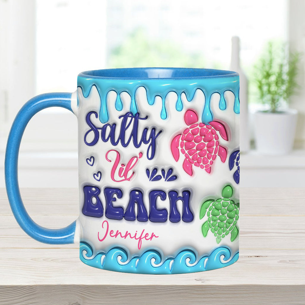 Mug gonflable personnalisé à motif tortue pour les amoureux des tortues de Salty Lil' Beach