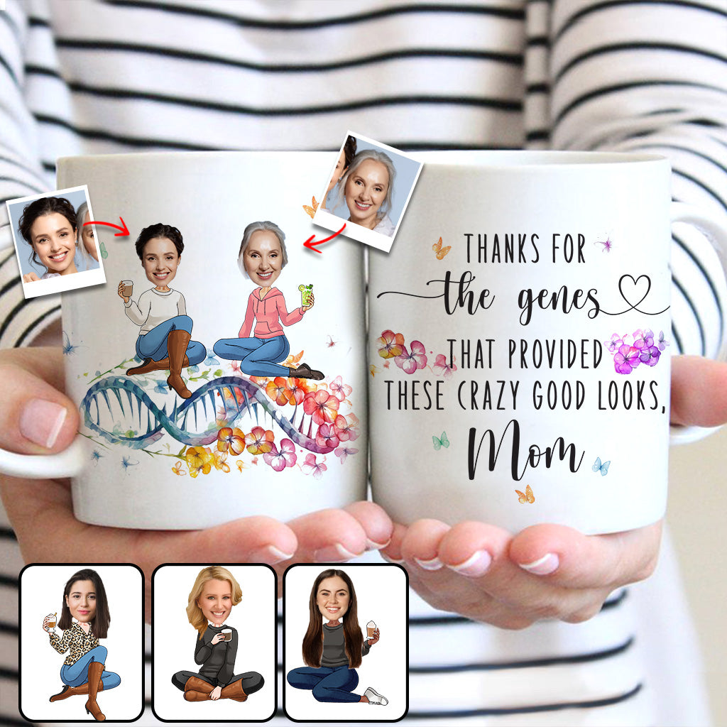Merci pour les gènes - Mug personnalisé pour maman