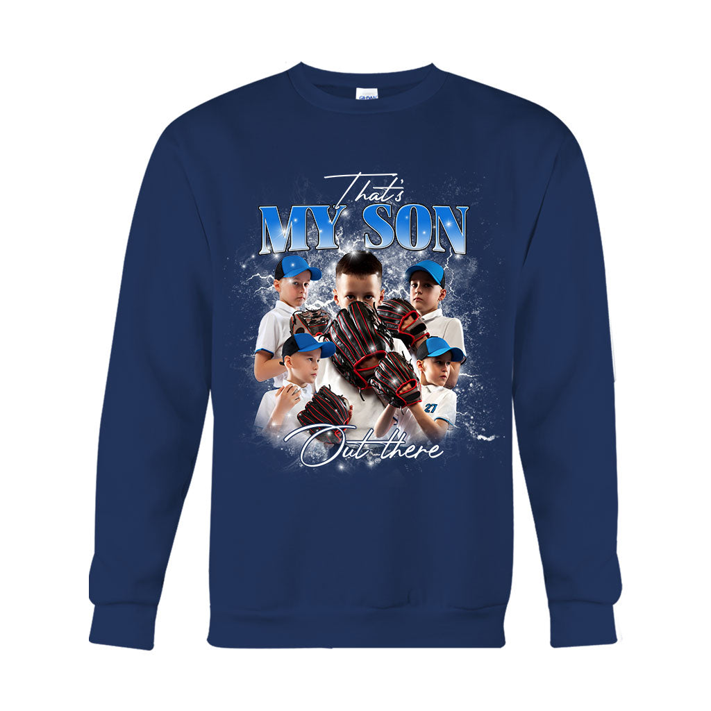 Que mon fils/ma fille soit là-bas - T-shirt et sweat à capuche de baseball personnalisés