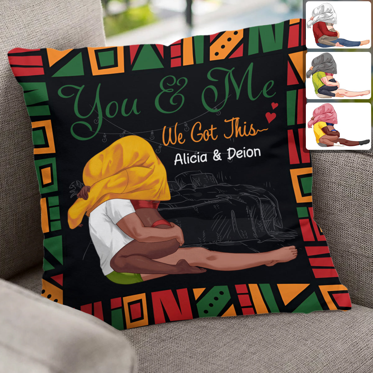 On gère ça - Coussin décoratif personnalisé pour couple