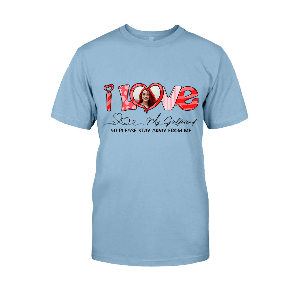 I Love My Girlfriend Boyfriend Husband Wife Custom Photo - Personalized Couple T-shirt And Hoodie