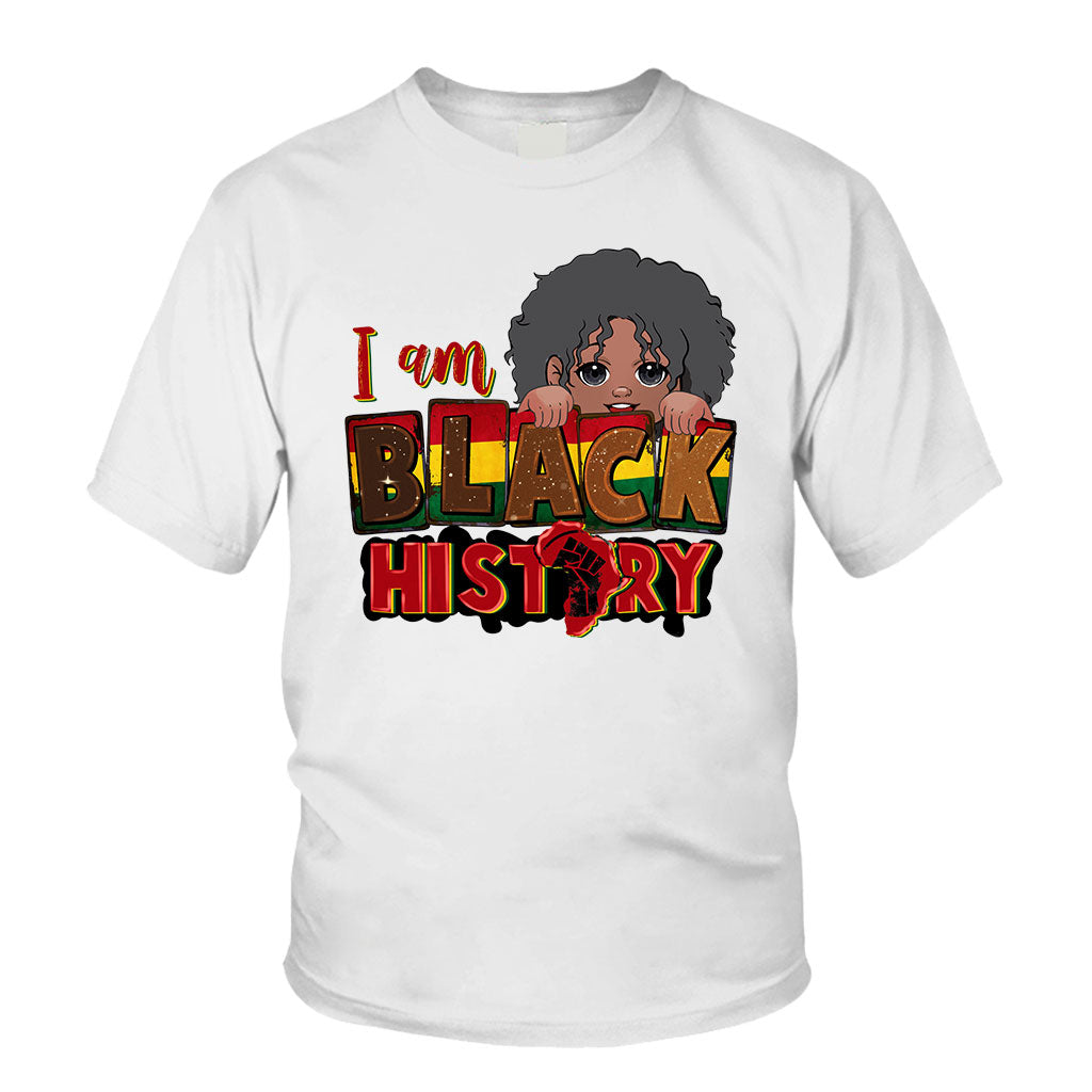 Je suis l'histoire des Noirs - T-shirt et sweat à capuche personnalisés pour Afro-Américains