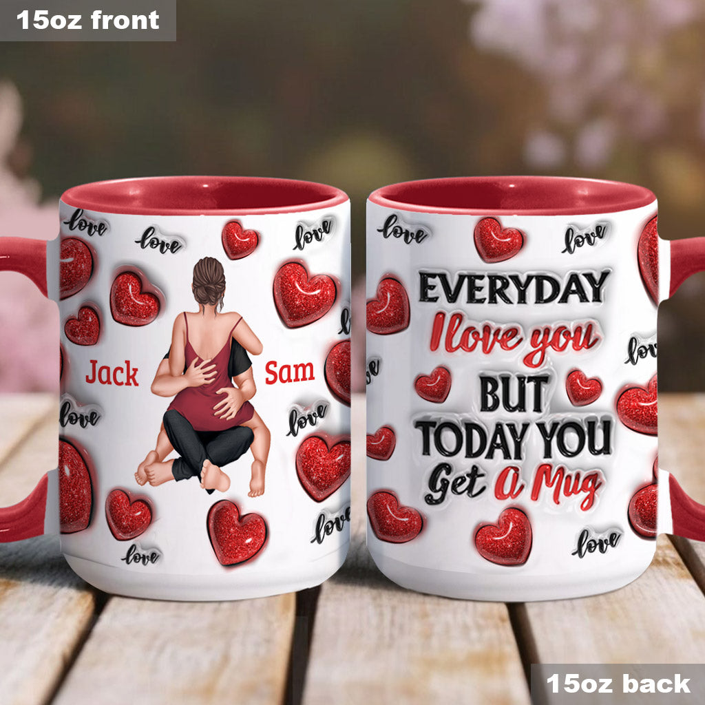 Mug personnalisé pour couple « Je t'aime tous les jours »