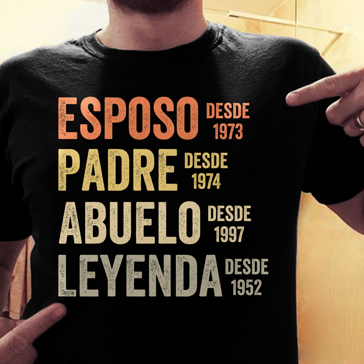 Esposo Padre Abuelo Leyenda - T-shirt et sweat à capuche personnalisés pour père