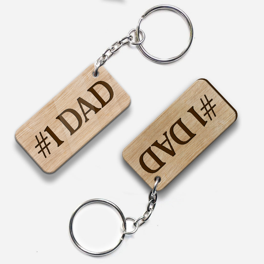 Meilleur papa du monde - Porte-clés personnalisé pour homme, enfants, chien et chat