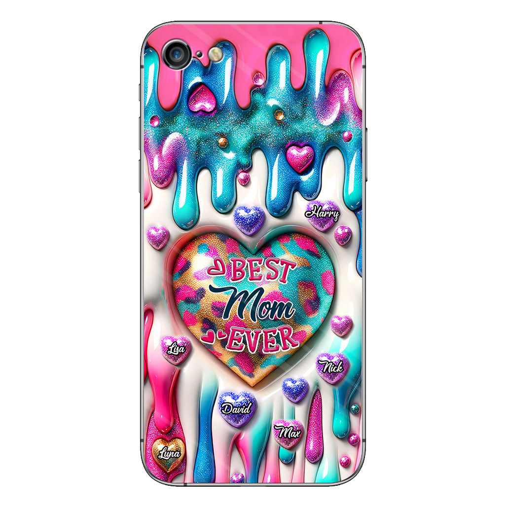 Meilleure maman/grand-mère du monde - Coque de téléphone transparente personnalisée pour maman