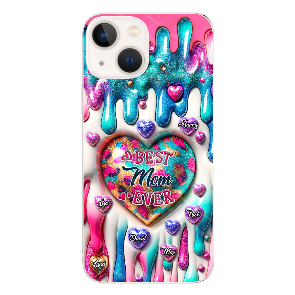 Meilleure maman/grand-mère du monde - Coque de téléphone transparente personnalisée pour maman