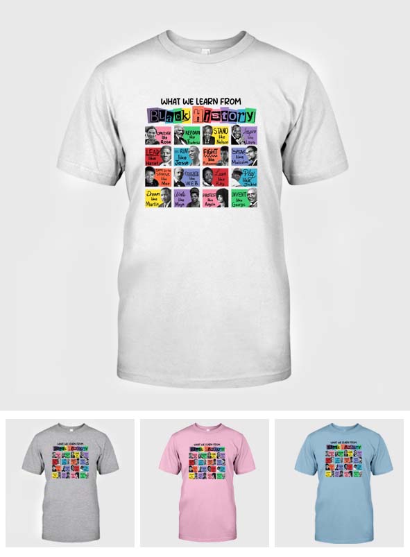 Ce que nous apprenons de l'histoire des Noirs - T-shirt et sweat à capuche afro-américain