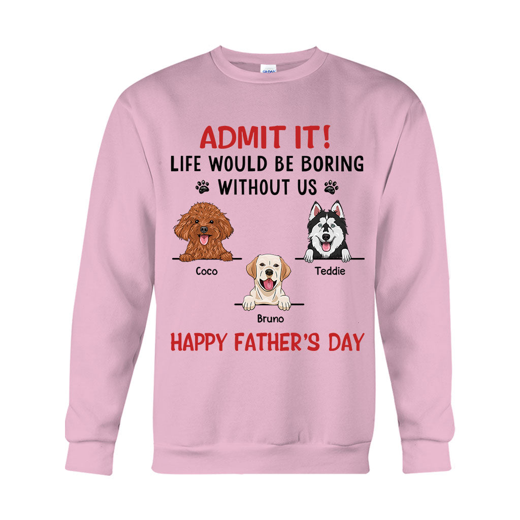 Bonne fête des pères au meilleur papa de chien ! T-shirt et sweat à capuche personnalisés pour papa.