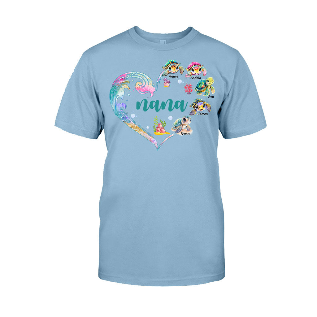 La petite tortue de mamie - T-shirt et sweat à capuche personnalisés pour grand-mère