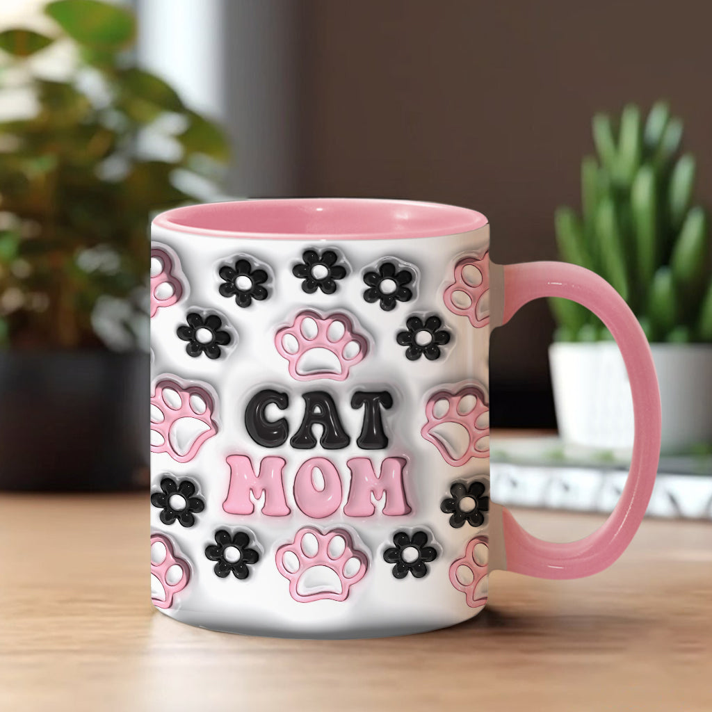Dog Mom, Cat Mom, Dog Dad... - Personalized Dog Accent Mug