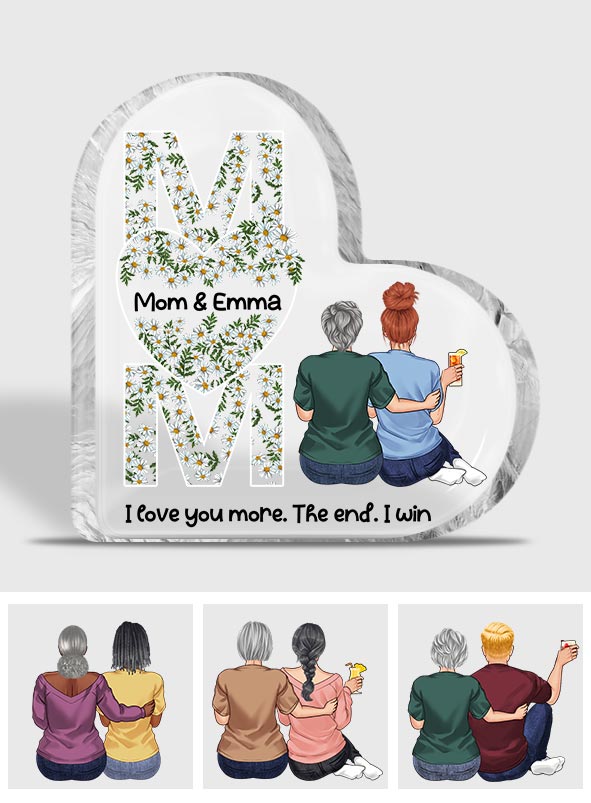 Message floral personnalisé pour la mère - Plaque acrylique personnalisée en forme de forme personnalisée pour la mère