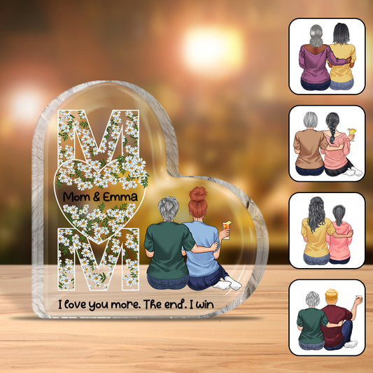 Mother Floral Custom Message - Personalized Mother Custom Shaped Acrylic Plaque