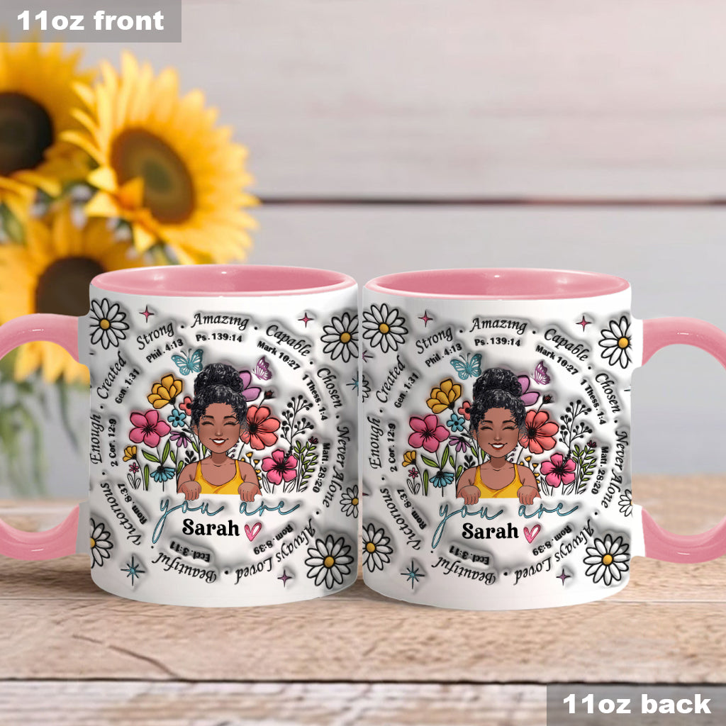 Dieu dit que tu l'es - Mug personnalisé à accent afro-américain