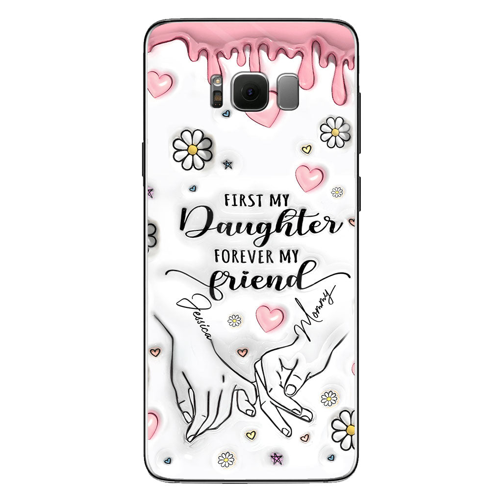 Ma mère d'abord, mon amie pour toujours - Coque de téléphone transparente personnalisée pour maman