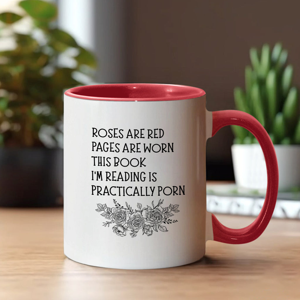 Ce livre que je lis est pratiquement de la pornographie - Mug personnalisé à motif de livre