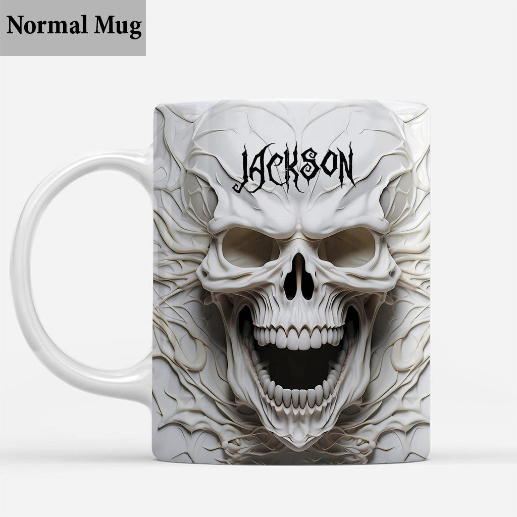 Beautiful White Skeleton - Personalized Skull Mug