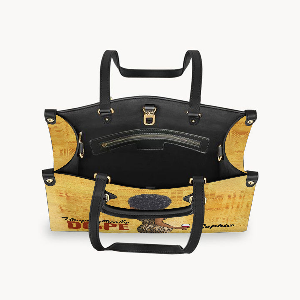 Unapologetically Dope - Personalized African American Leather Handbag