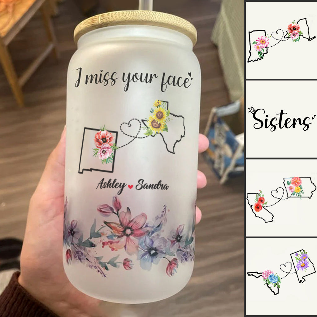 Cadeau d'amitié à distance pour meilleures amies - Verre personnalisé pour meilleure amie