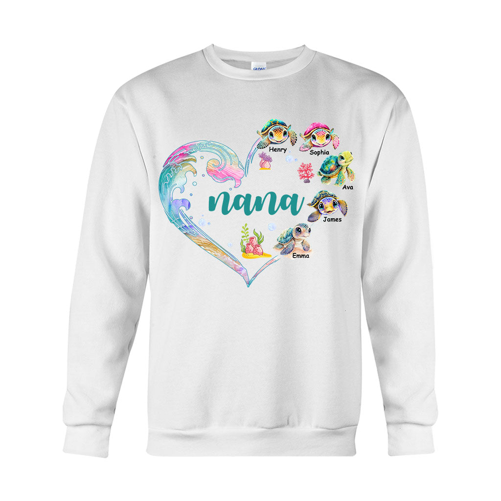 La petite tortue de mamie - T-shirt et sweat à capuche personnalisés pour grand-mère