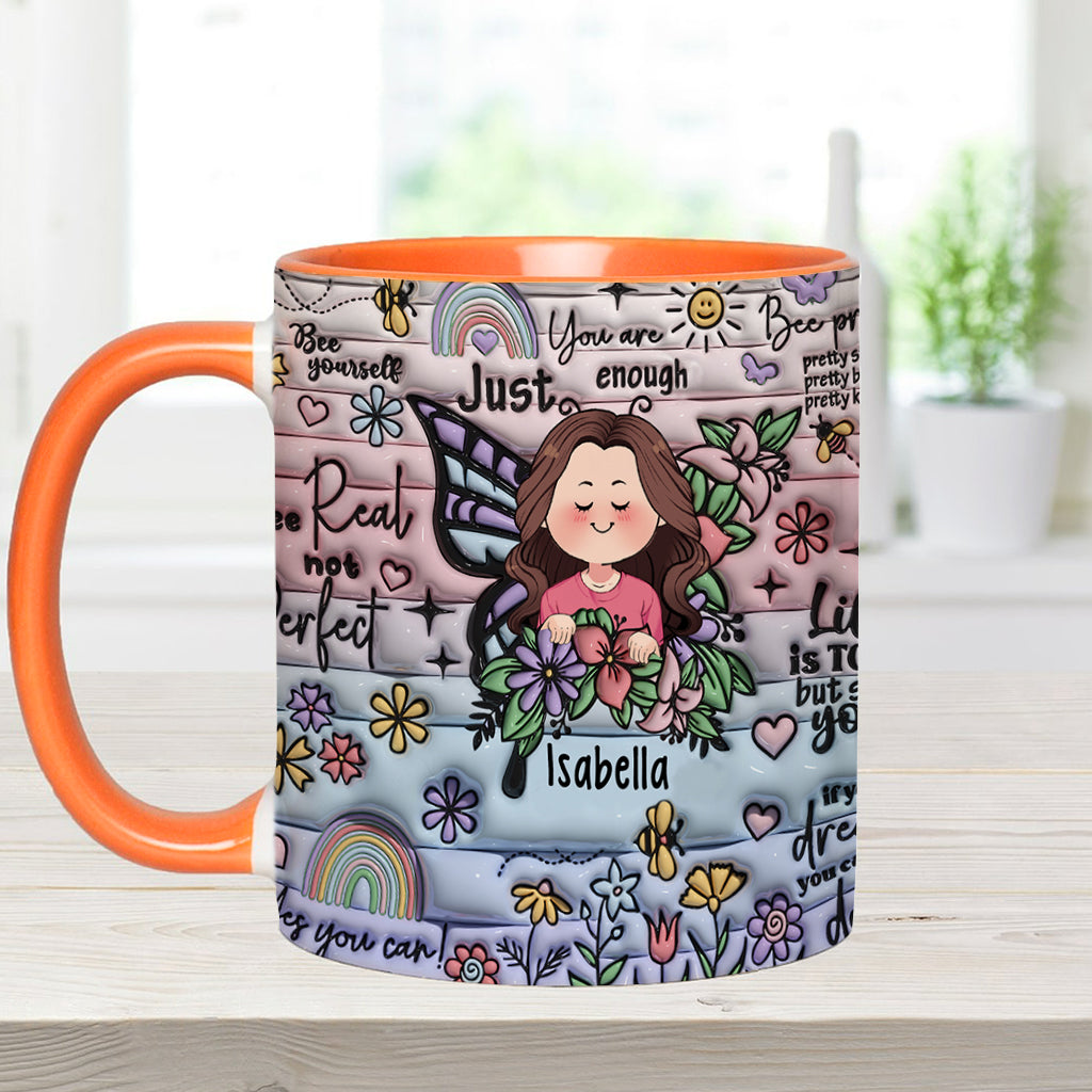 Mug personnalisé avec papillons, citations inspirantes et affirmations positives