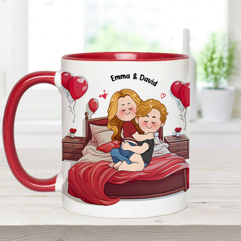 Mon endroit préféré, c'est ton énorme D en moi - Mug personnalisé pour couple